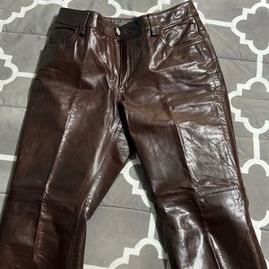 Vintage Gap bootcut brown leather pants